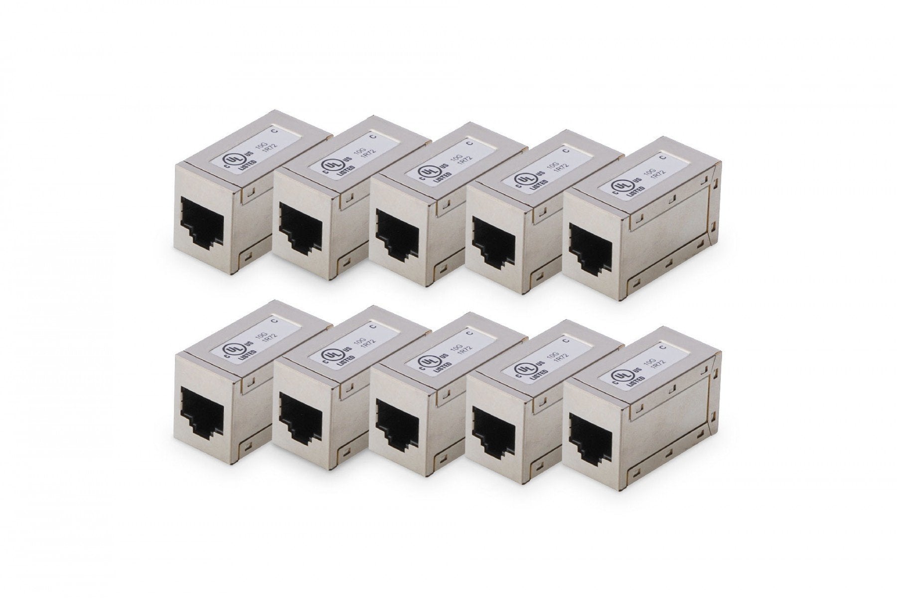 Digitus AT-AG-8-8-C6S-10 Raccords modulaires CAT 6 blindés 10 pieces Argent
