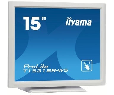 "iiyama ProLite T1531SR-W5 écran plat de PC 38,1 cm (15"") 1024 x 768 pixels LED Écran tactile Blanc"