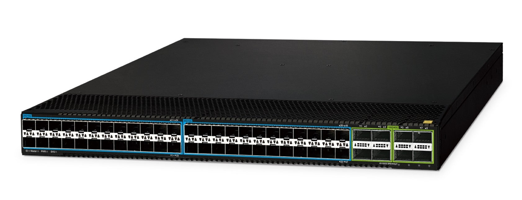 PLANET 48-Port, Layer 3, 25G SFP28 + 8-Port 40/100G QSFP28 Managed Data Center Switch Géré L3 Noir