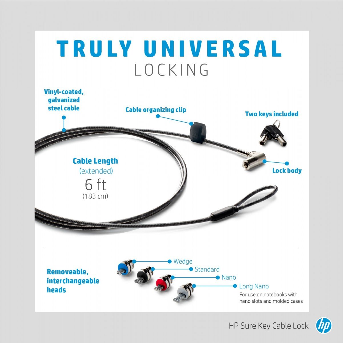 HP Sure Key Cable Lock