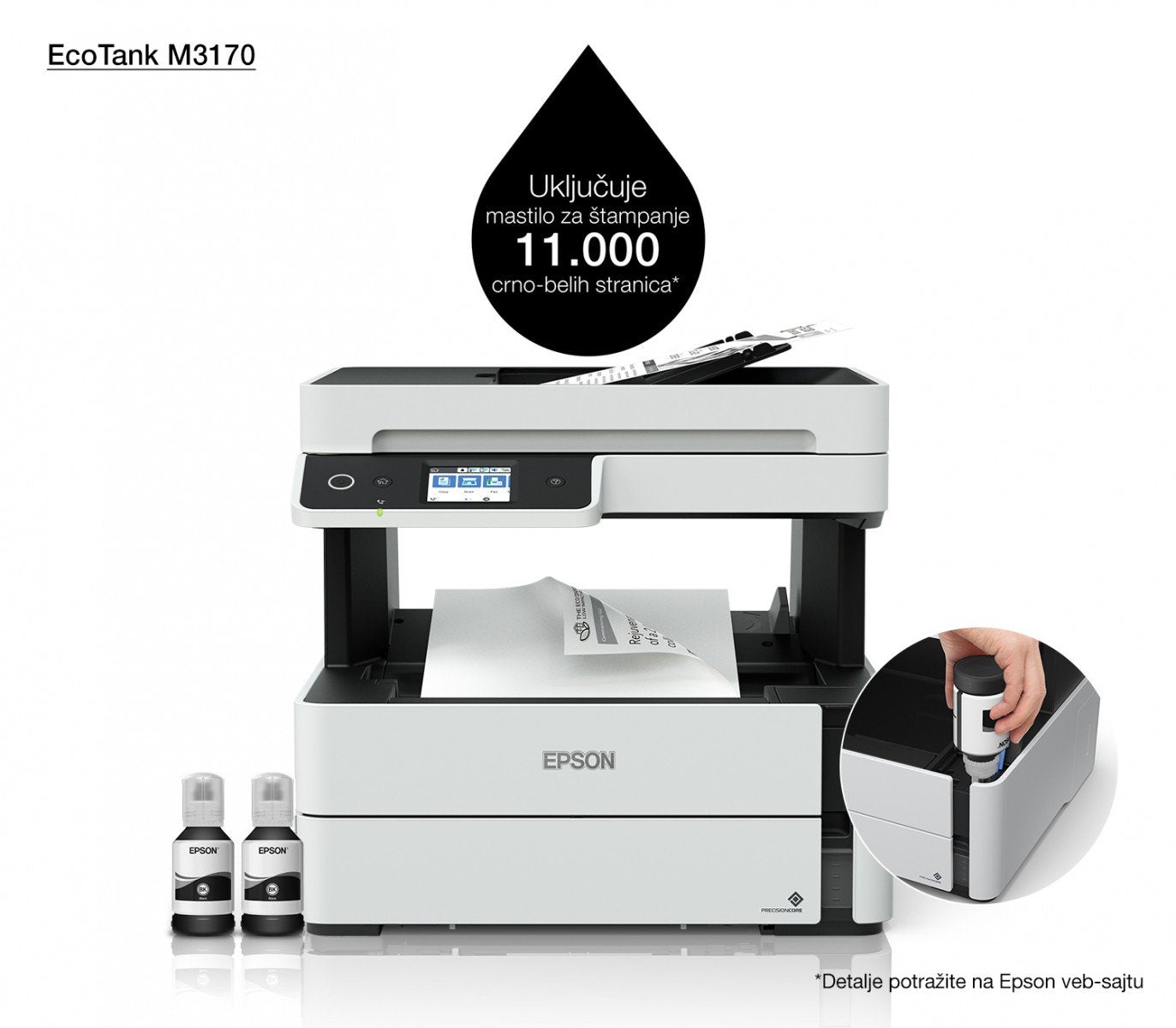 Epson EcoTank M3170 Jet d'encre A4 1200 x 2400 DPI 39 ppm Wifi