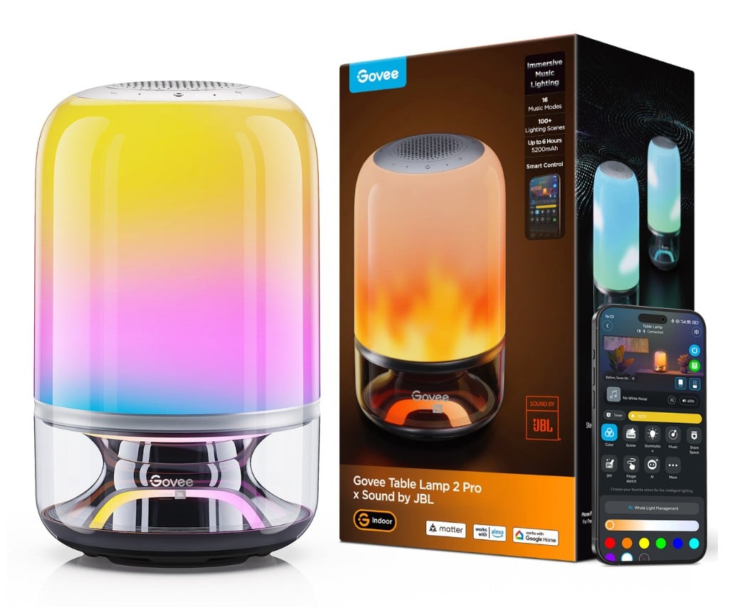 Govee H60200F1 Lampe de table RGBICWW 2 Pro Son par JBL