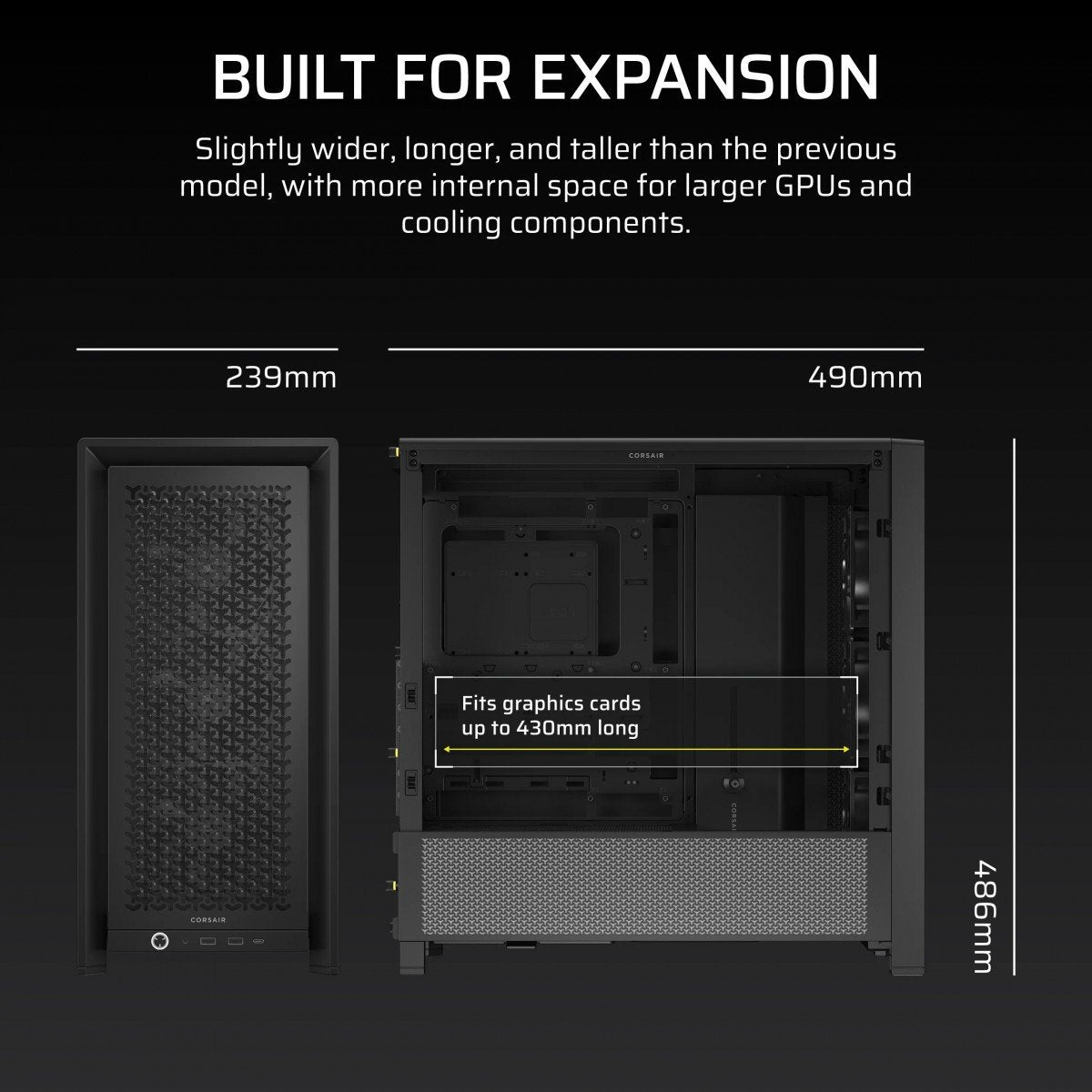 Corsair FRAME 4000D RS Midi Tower Noir