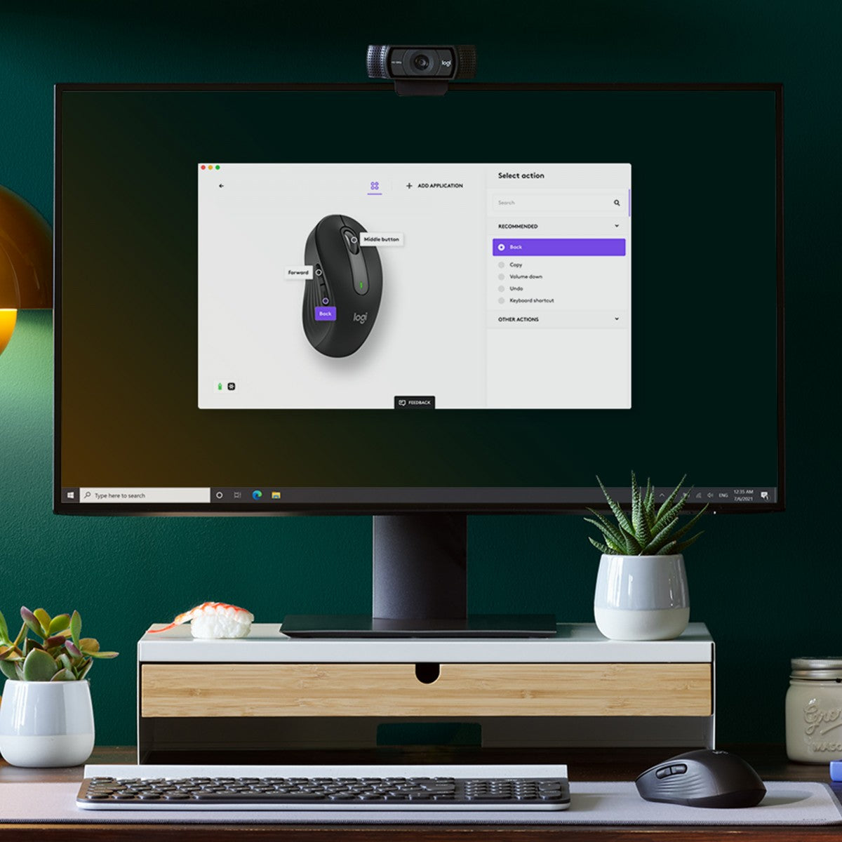 LOGITECH Signature M650 L Mouse large size optical 5 buttons wireless Bluetooth 2.4 GHz Bolt USB receiver graphite