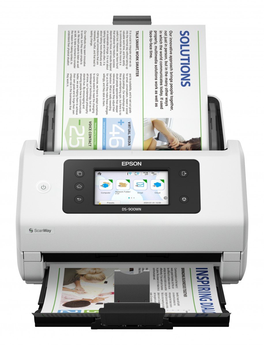 EPSON WorkForce DS-900WN Scanner A4 network and Wifi 70ppm/140ipm feeder 100 sheets