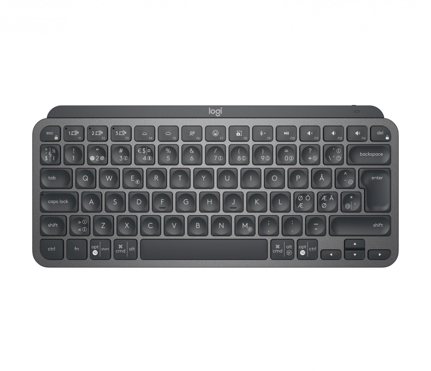 Logitech 920-010604 clavier Bureau RF sans fil + Bluetooth QWERTY Nordique Graphite