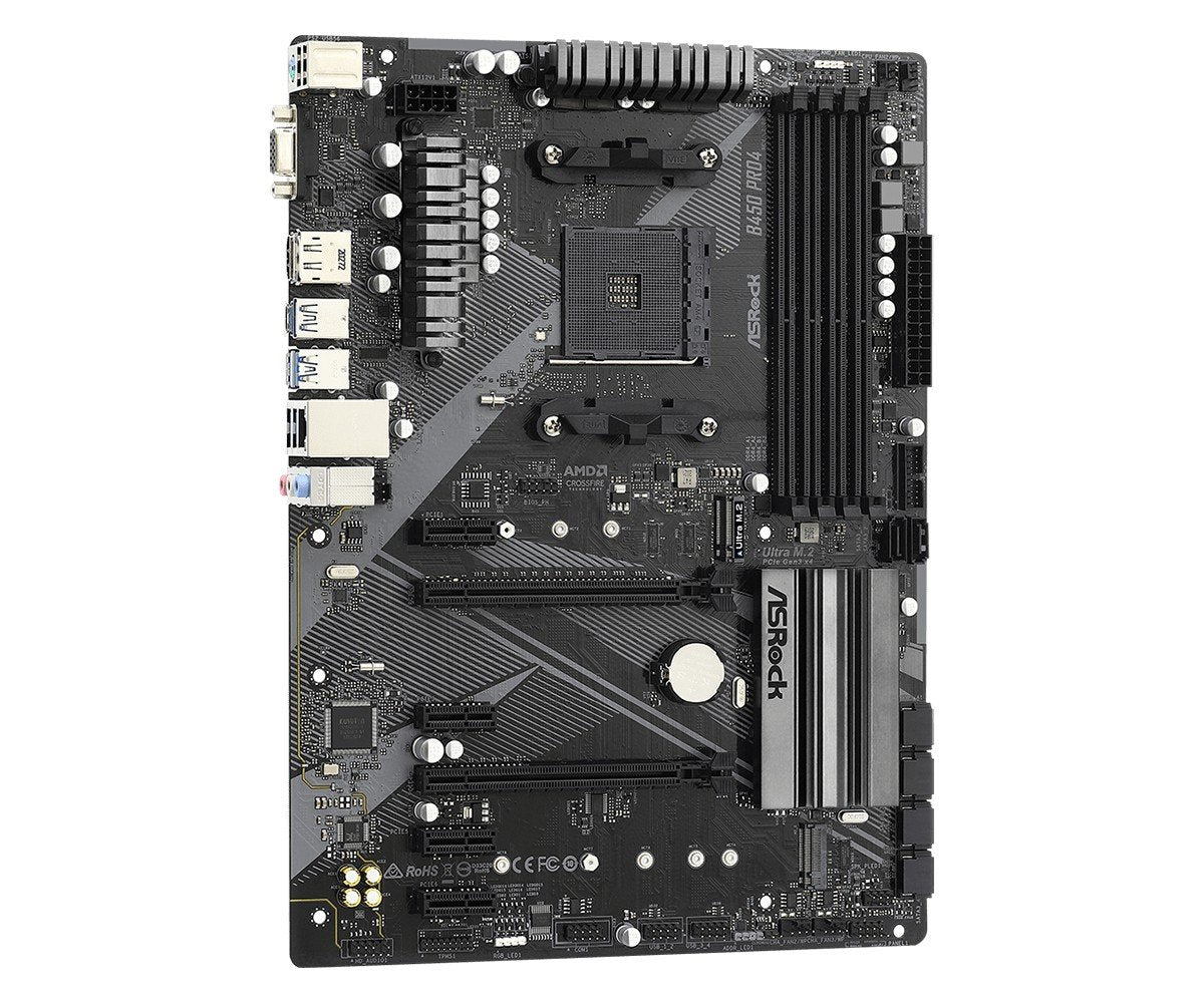 Asrock B450 Pro4 R2.0 AMD B450 Emplacement AM4 ATX