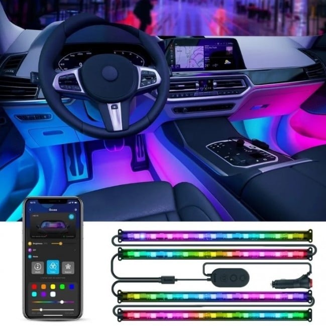 Govee H7090 | Éclairage d'intérieur de voiture | RGBIC