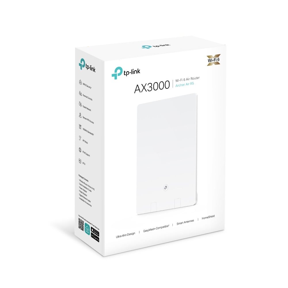 TP-Link Archer Air R5 routeur sans fil Gigabit Ethernet Bi-bande (2,4 GHz / 5 GHz) Blanc