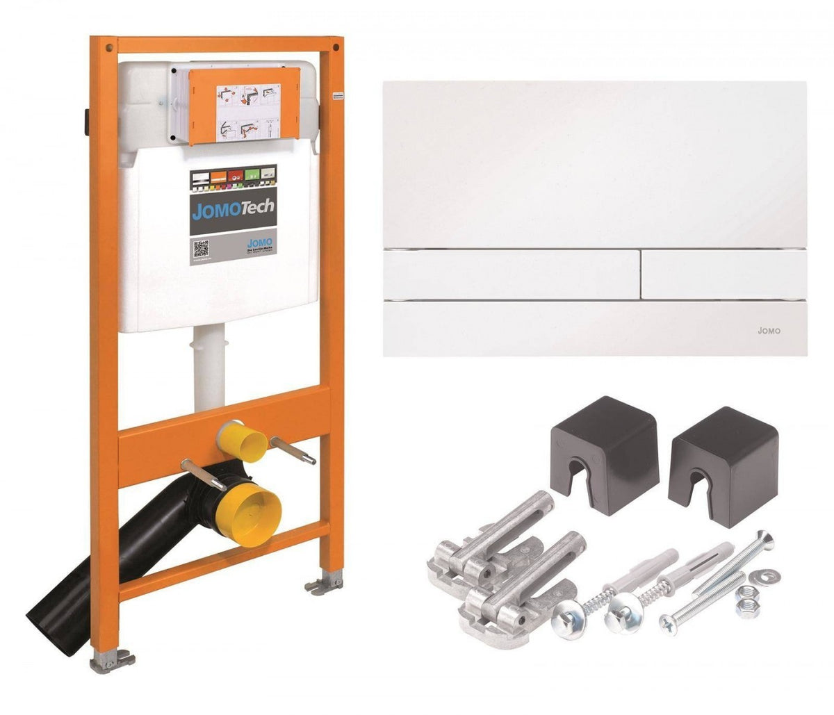 WERIT 103-000000006 JOMOTech Cadre WC H=1120 + Support + Bouton EXCLUSIVE 2.0 blanc 174-91100900-00