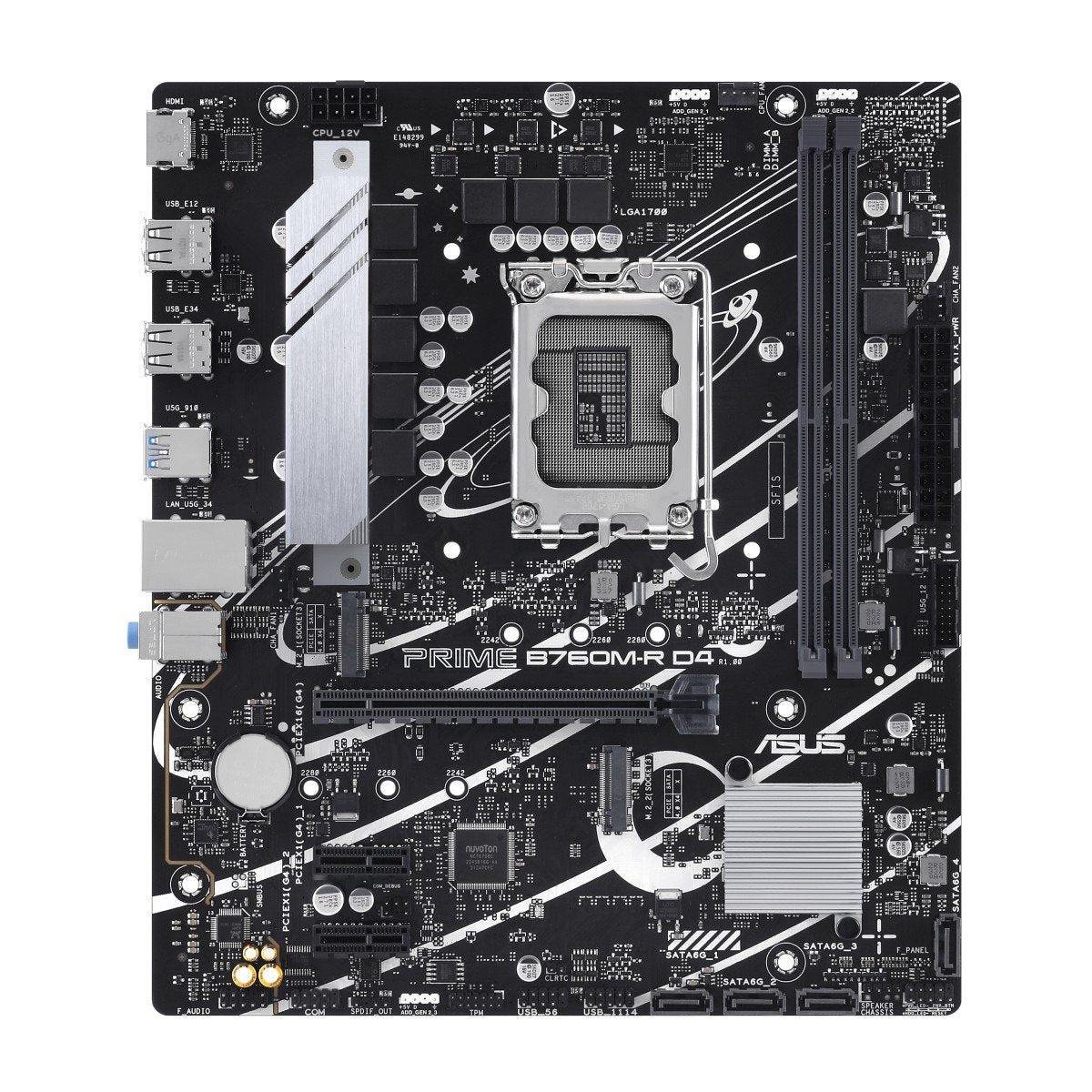 ASUS PRIME B760M-R D4 LGA1700 2xDDR4 4xSATA 2xM.2
