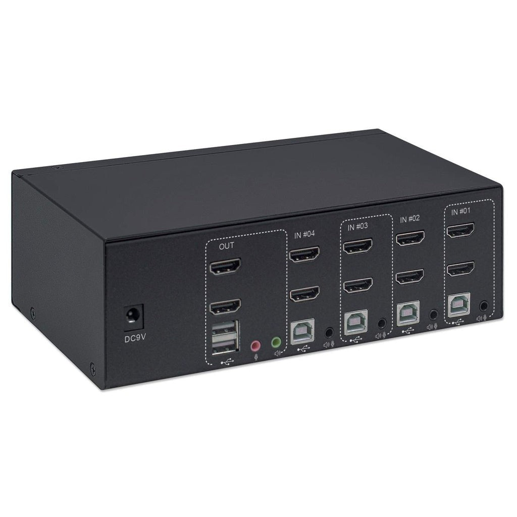 Manhattan 153539 Commutateur KVM 4/1 USB HDMI 4K