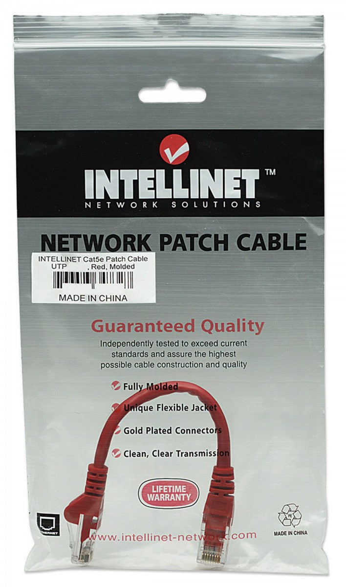 Intellinet Cat5e UTP câble de réseau Rouge 0,5 m U/UTP (UTP)
