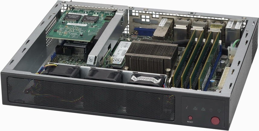 Supermicro CSE-E300 unité centrale Support Noir