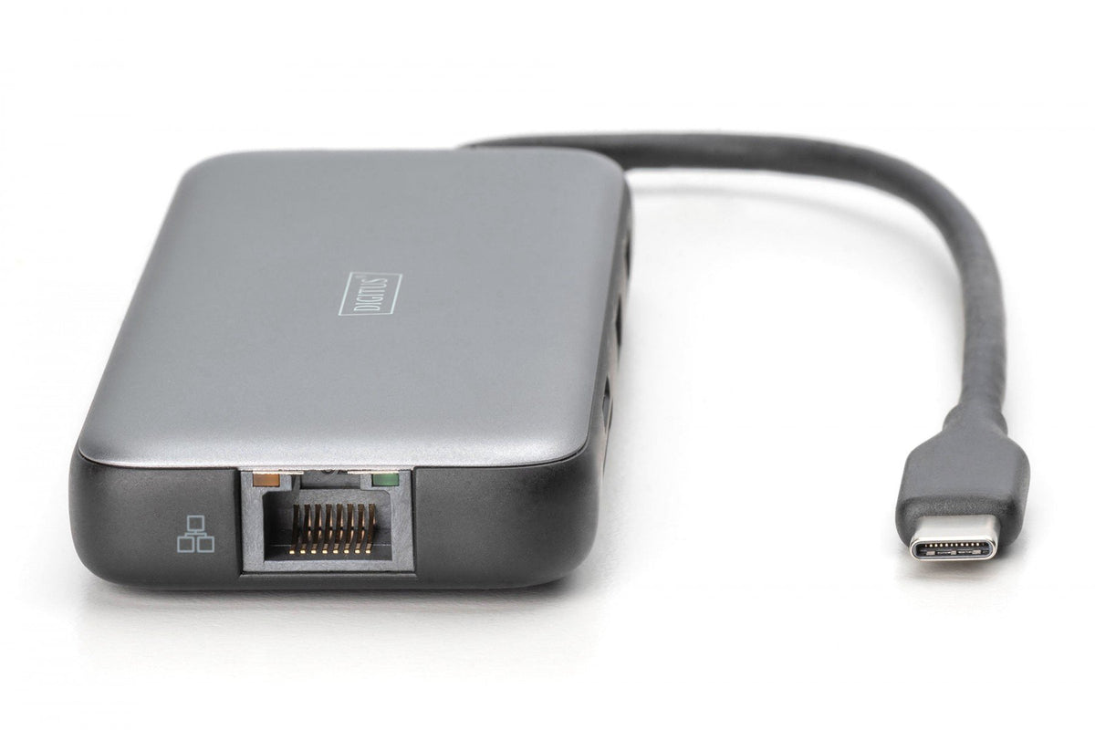 Station d'accueil USB-C 8 ports, max. 4K/60Hz avec HDR, HDMI, max. 2 moniteurs MST, USB-A 3.2 Gen2, Ethernet Gigabit, SD/Micro SD, PD 100W