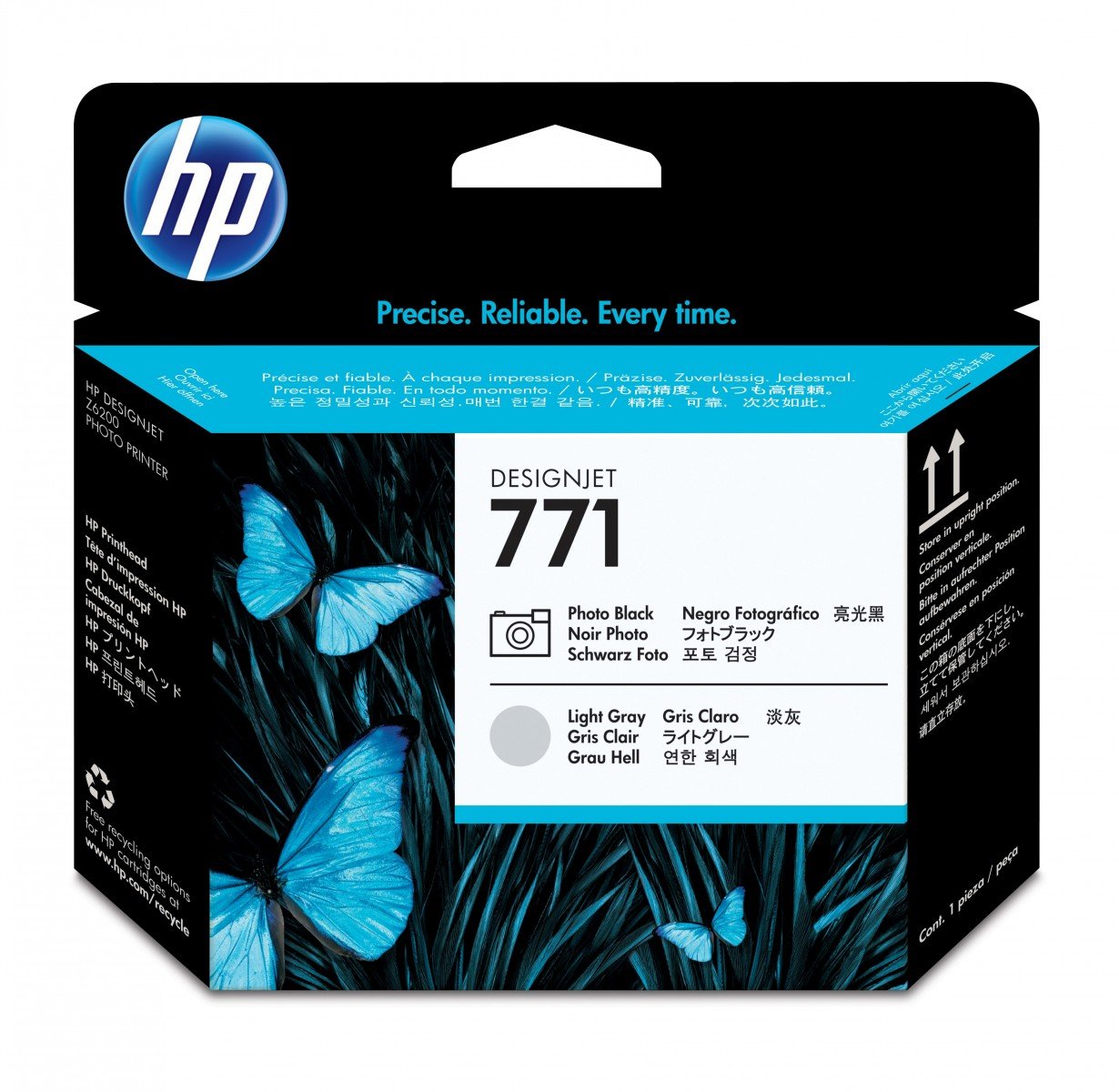 HP 771 original printhead CE020A black and light grey standard capacity 1-pack