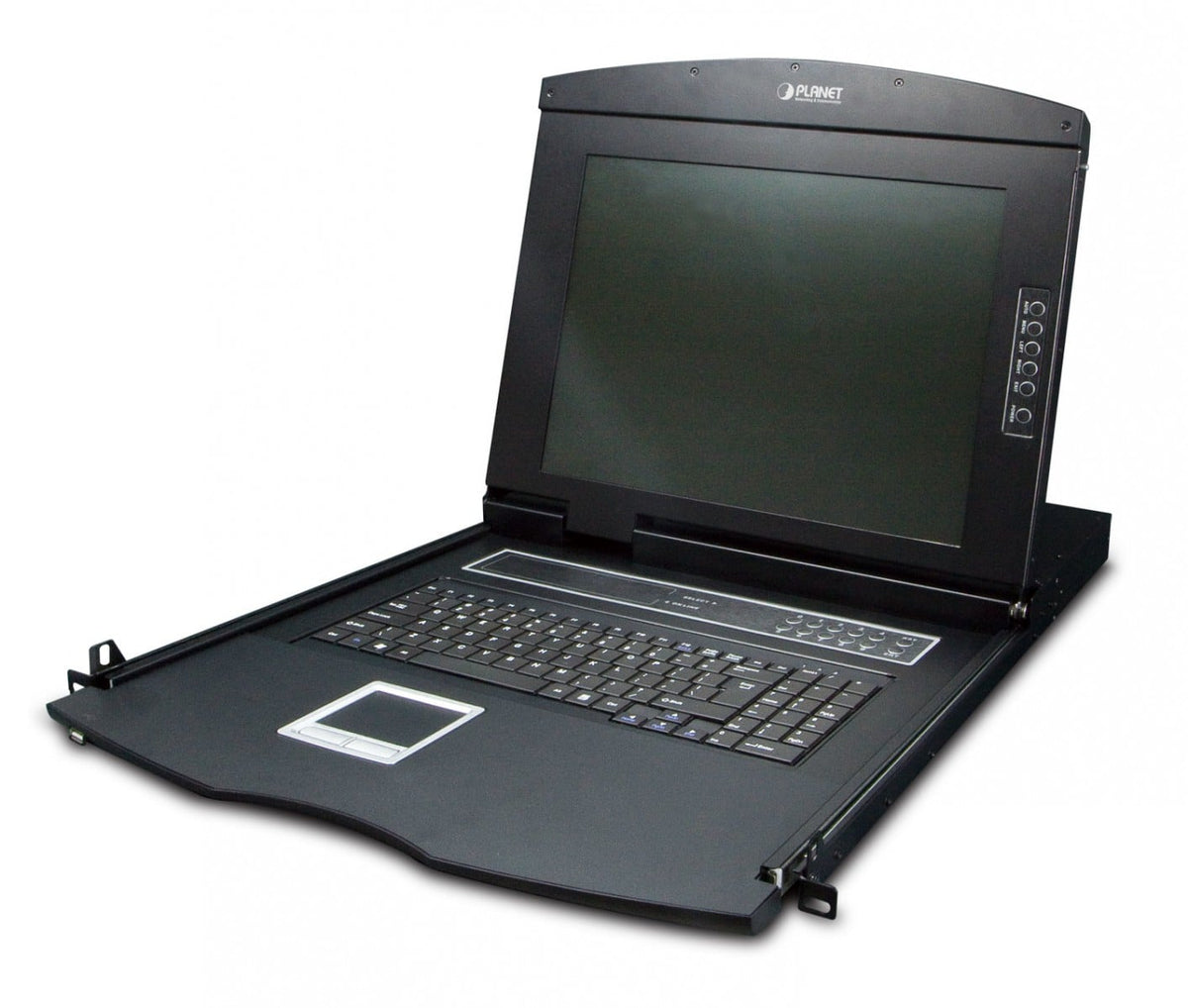 "PLANET 17"" 8-Port Combo VGA LCD commutateur écran, clavier et souris Grille de montage Noir"
