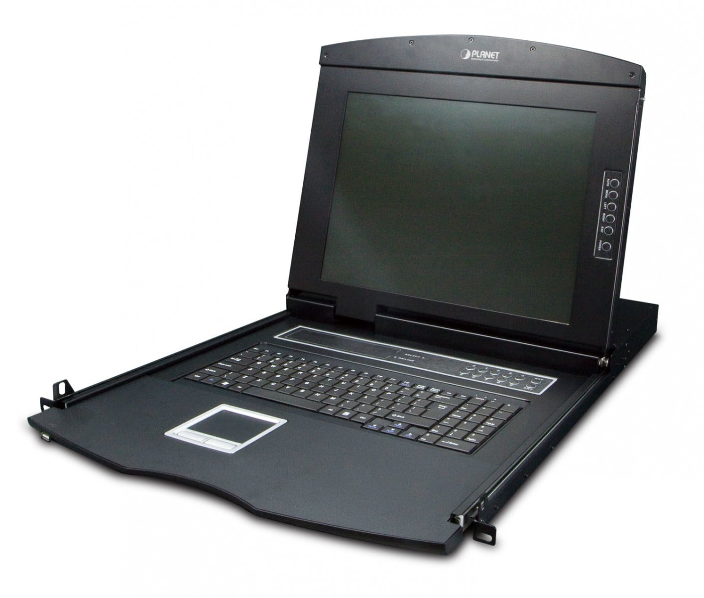 "PLANET 17"" 8-Port Combo VGA LCD commutateur écran, clavier et souris Grille de montage Noir"
