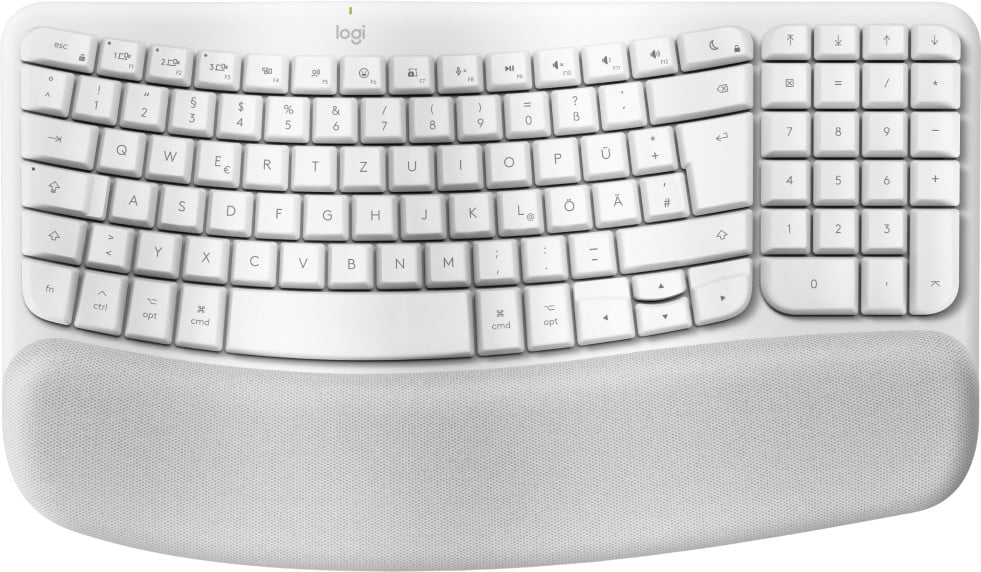 Logitech Wave Keys for Mac clavier maison/bureau Bluetooth QWERTZ Allemand Blanc