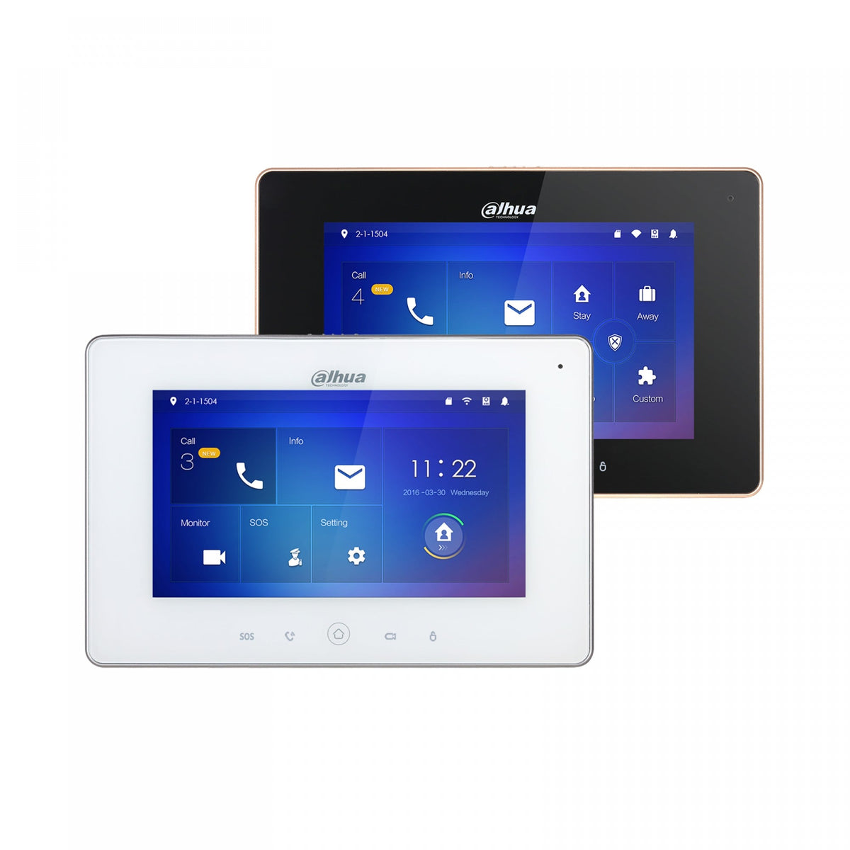 "Dahua VTH5221DW-S2 Moniteur Tactile 7"", 1024x600, Surveillance IP, Intégration d'Alarme, Wi-Fi, PoE"