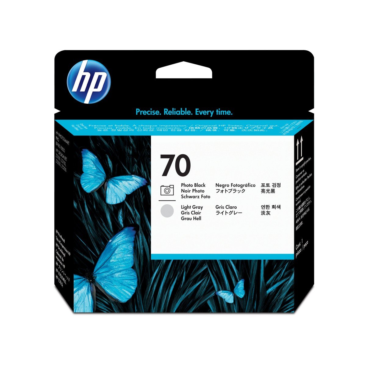 HP 70 original printhead C9470A black and light grey standard capacity 1-pack