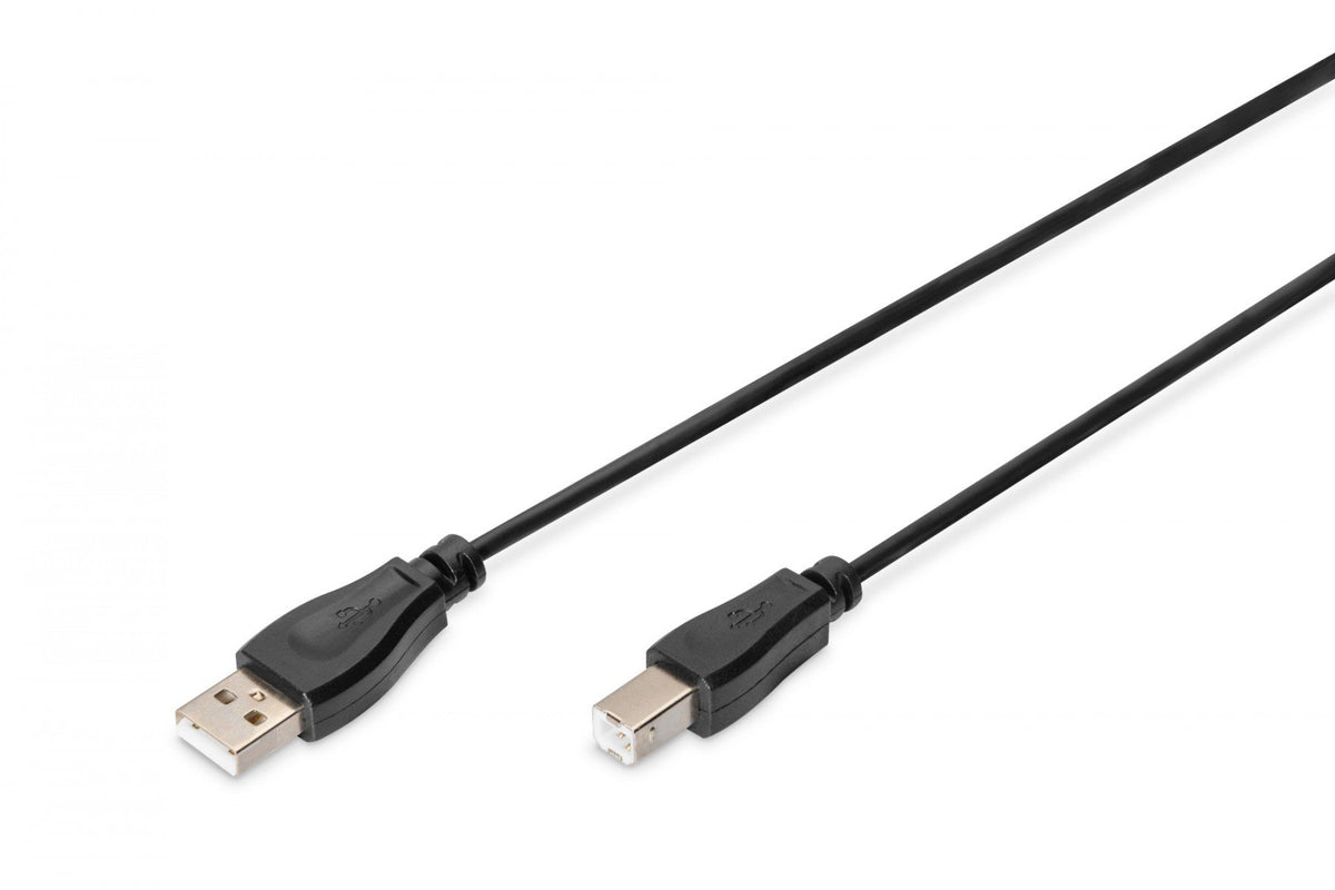 Digitus AK-300102-018-S câble USB USB 2.0 USB A USB B 0,48 Gbit/s Noir