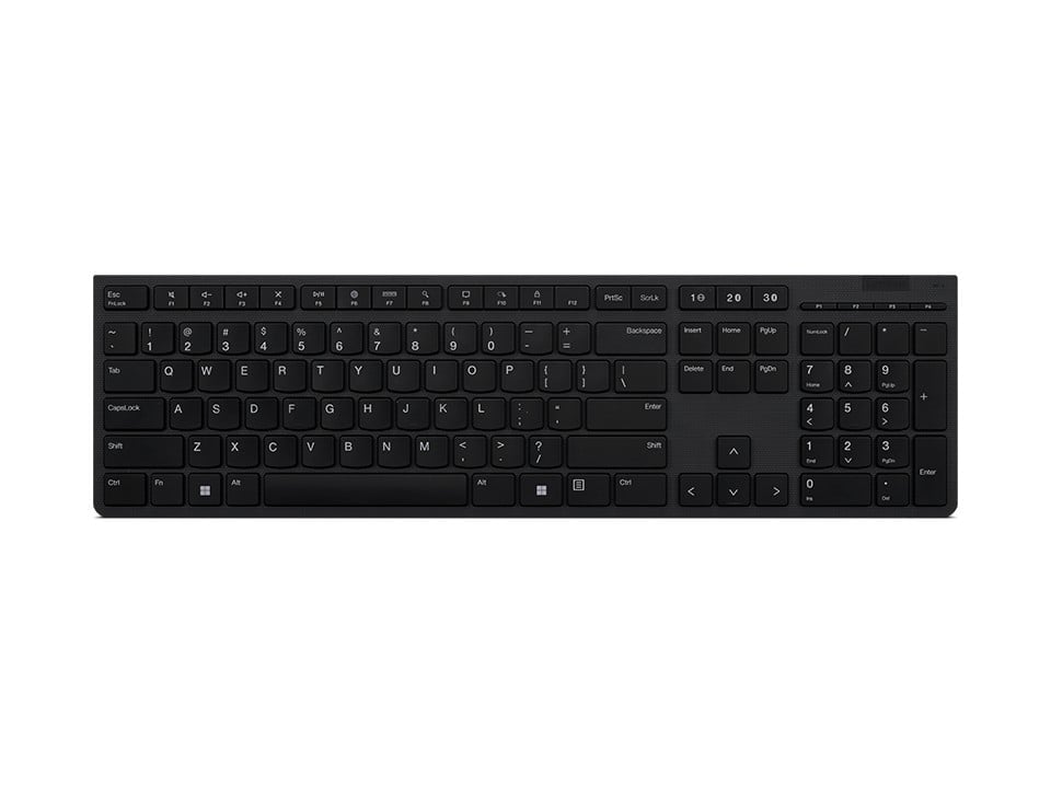 Lenovo 4Y41K04031 clavier Bureau RF sans fil + Bluetooth Anglais américain Gris