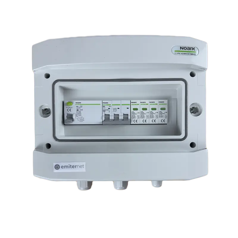 EMITER EM-1356N_DCAC Tableau de distribution DCAC, IP65, SPD DC 1000V type 2, 2 x chaîne PV, 2 x MPPT, SPD AC type 2, 16A 1-F