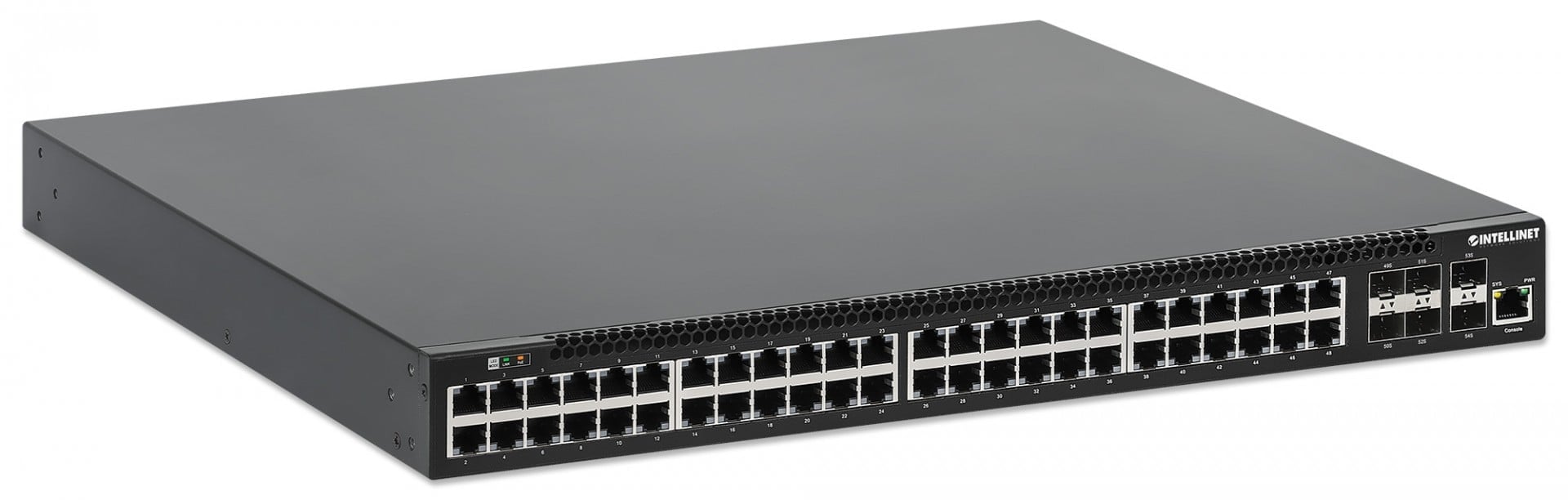 Intellinet 562041 commutateur réseau Géré Gigabit Ethernet (10/100/1000) Connexion Ethernet, supportant l'alimentation via ce port (PoE) Noir