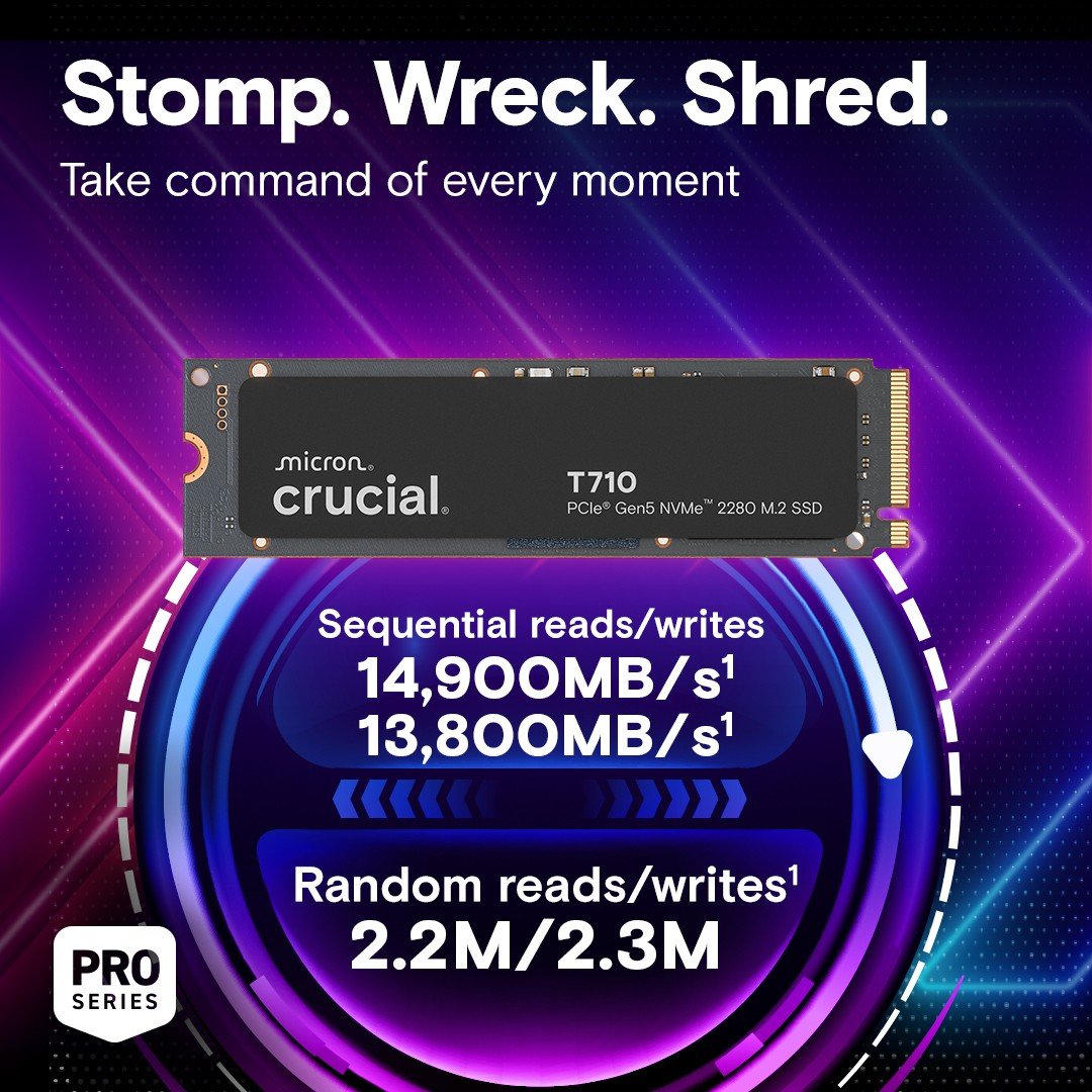 Crucial CT1000T710SSD8 1 To SSD M2 pour PC