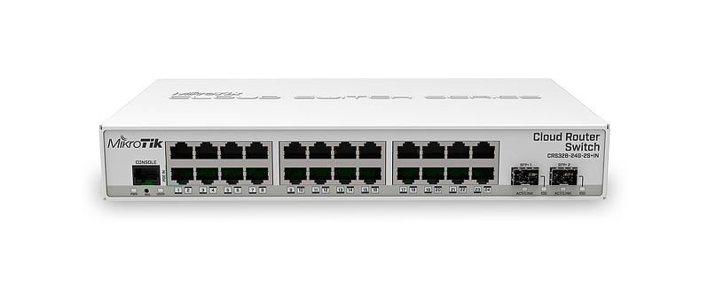 MikroTik CRS326-24G-2S+IN Commutateur réseau géré, 24x Ethernet Gigabit, 2x SFP+, PoE