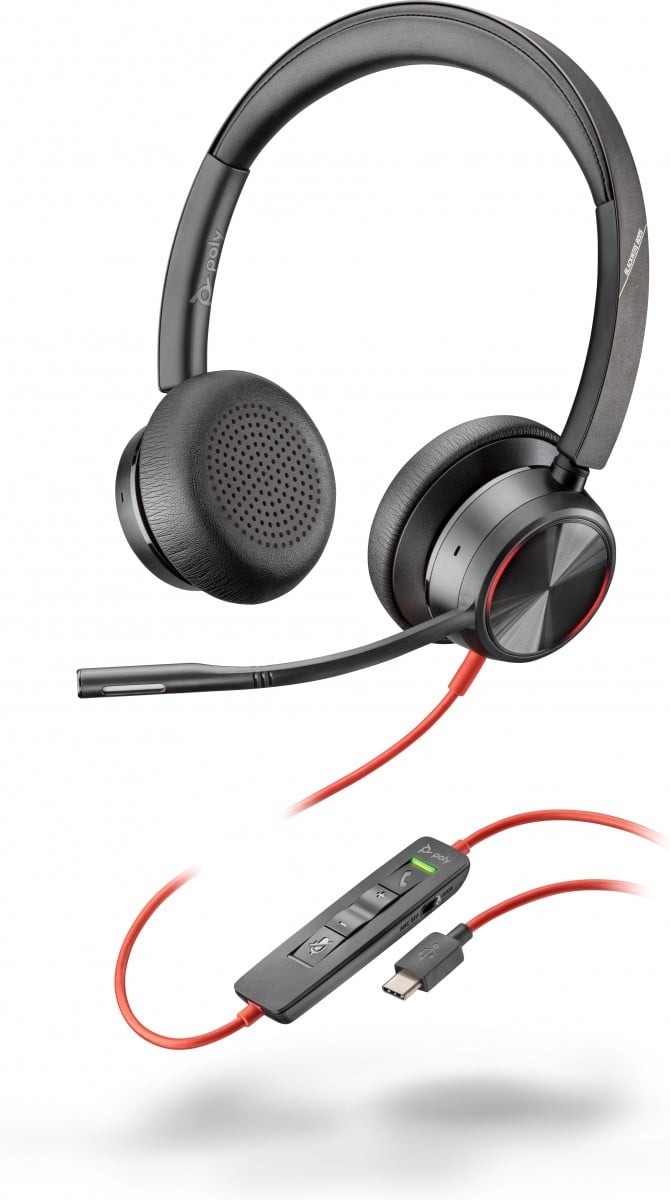 HP Poly Blackwire 8225 USB-C Headset Avec fil Arceau Bureau/Centre d'appels USB Type-C Noir