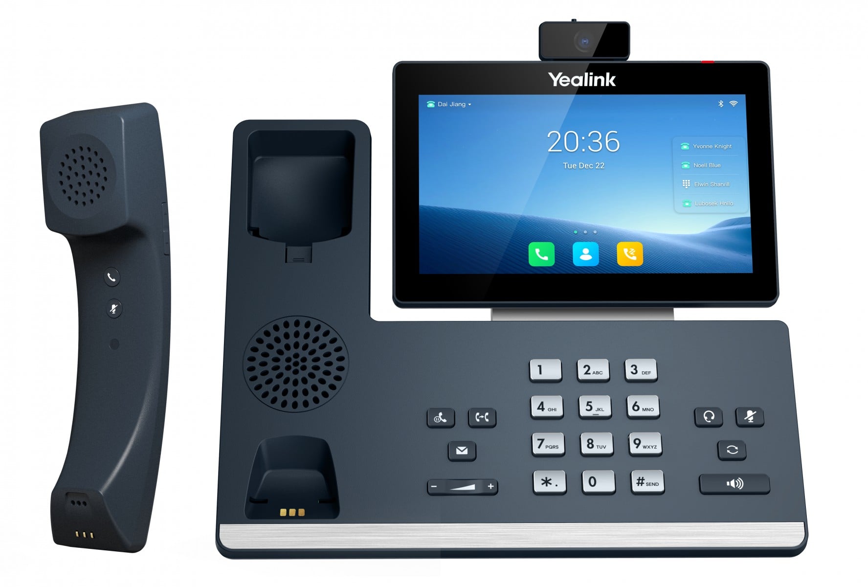 Yealink 1201606 téléphone fixe Gris LCD Wifi