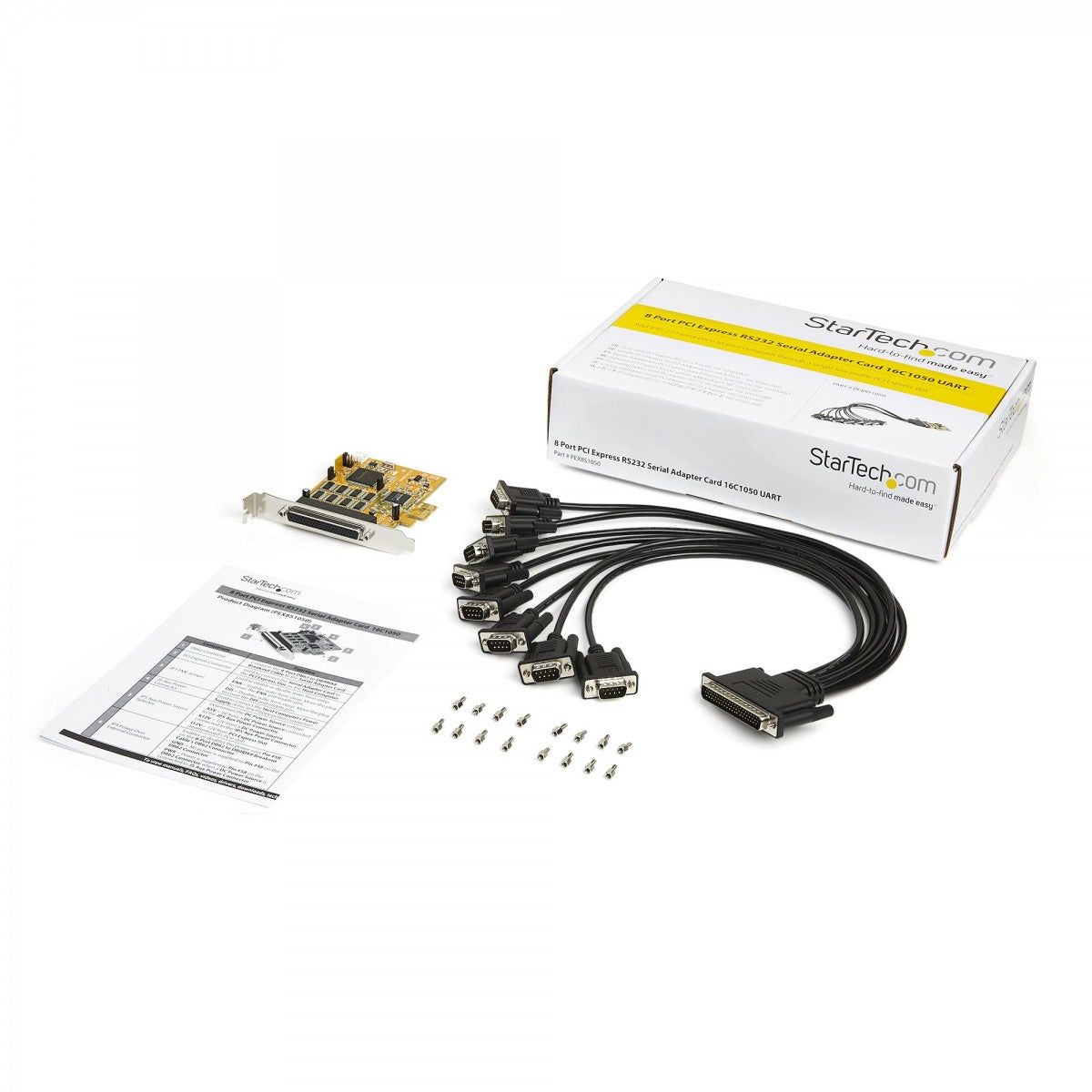 8-Port PCIe RS232 Serial Adapter Card