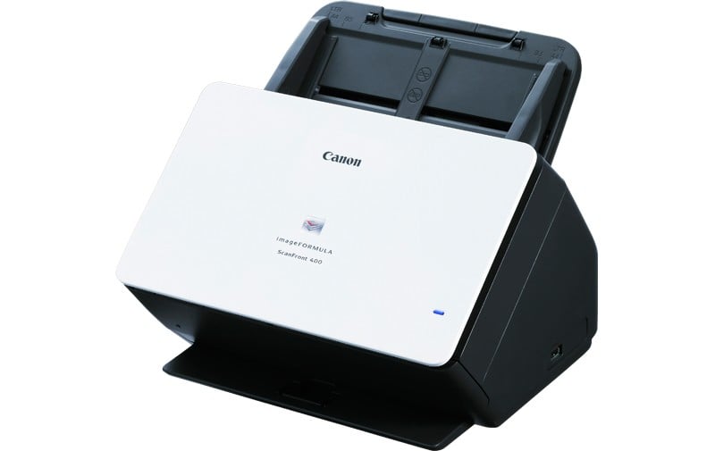 CANON ScanFront 400 Document scanner CMOS/CIS Duplex 216x3048mm 600x600dpi 45ppm ADF 60sheets 6000scans/d USB 2.0 LAN