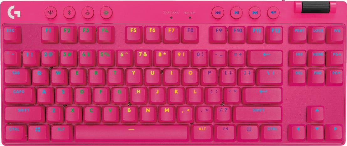 Logitech G PRO X TKL clavier Gaming RF sans fil + Bluetooth QWERTY US International Magenta