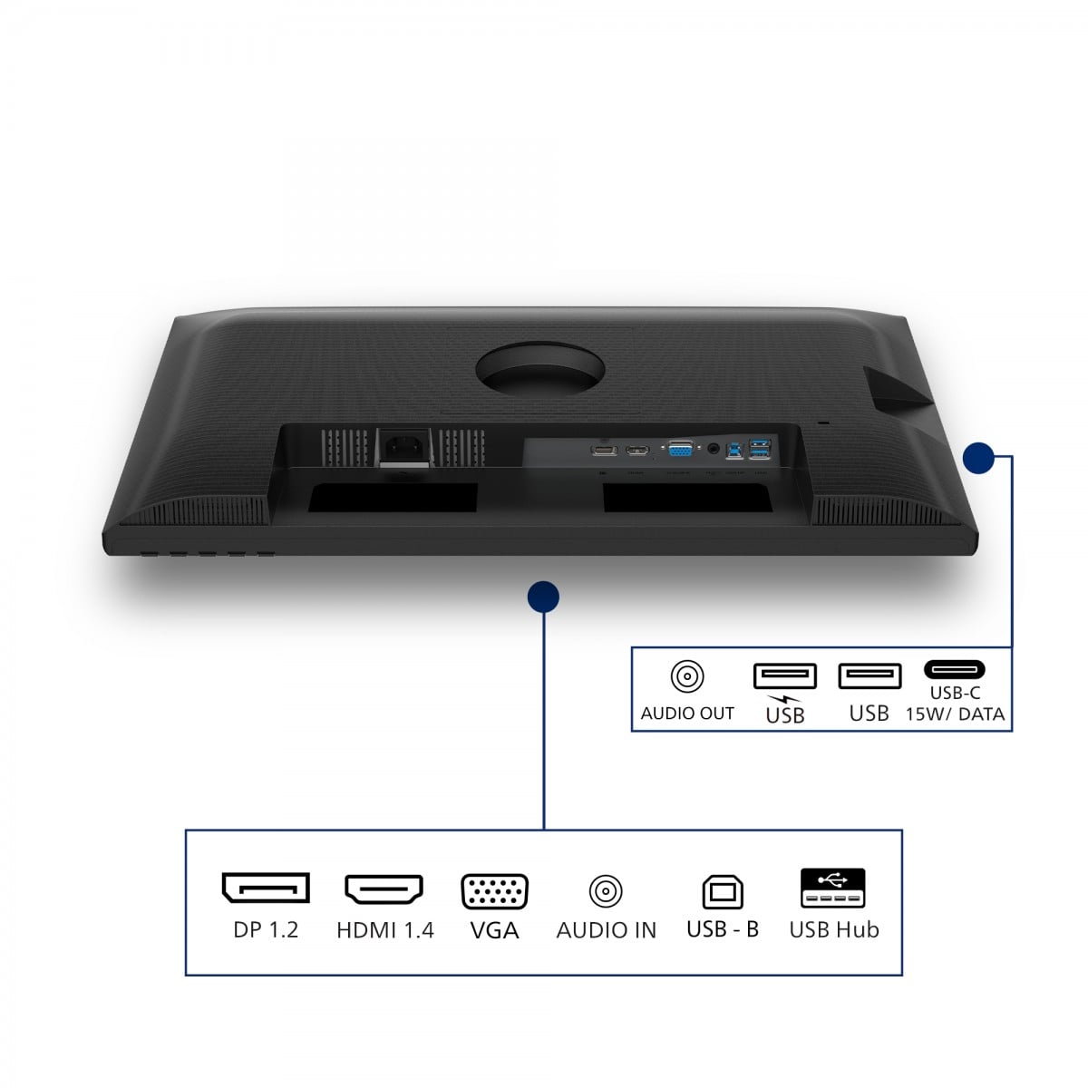 PHILIPS 24p 1920x1200 100Hz IPS Flat H/A 150 MM DICOM TUV EyeSafe certified USB HUB SPEAKERS DP HDMI Bri 300cd/m2 TCO 10