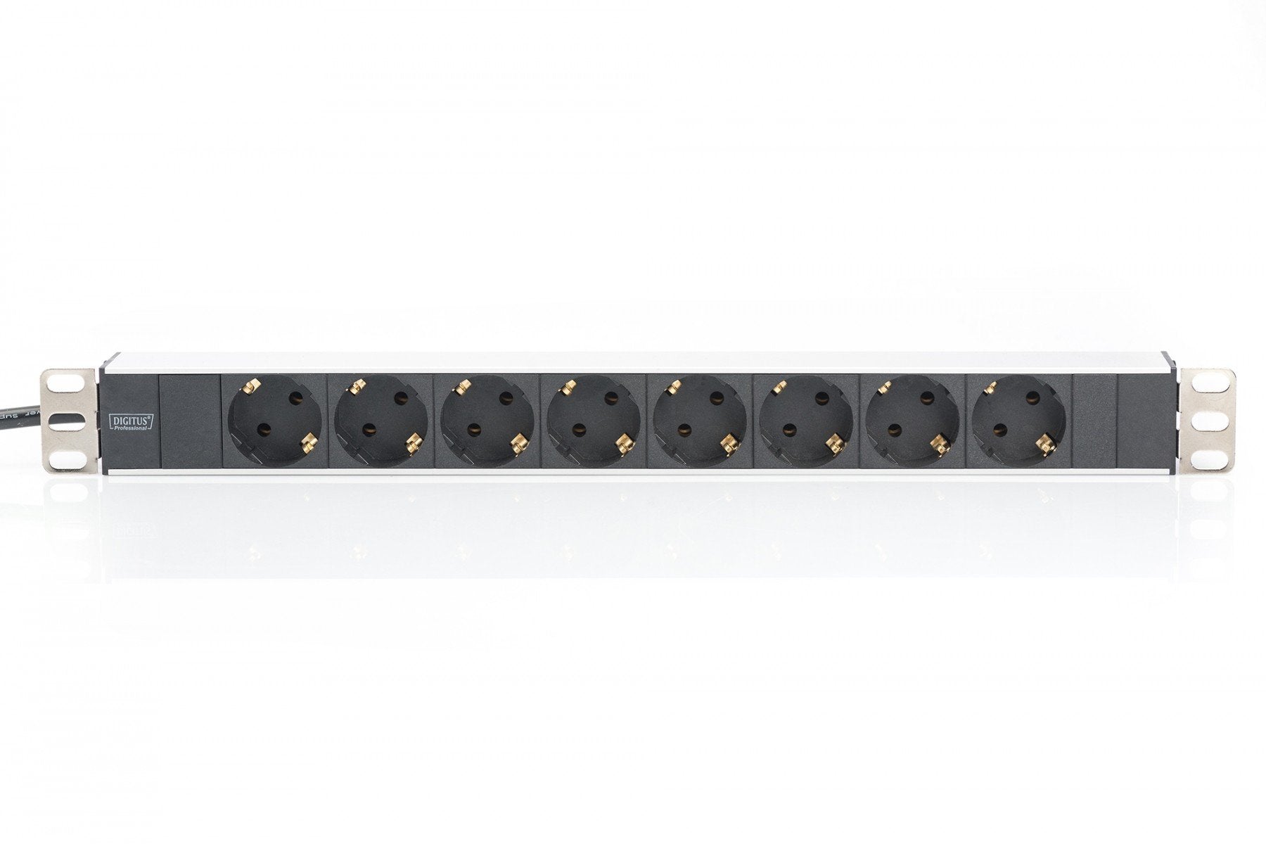 Digitus Bloc multiprise avec profilé en aluminium, prise électrique a contact de protection avec 8 sorties, connecteur a contact de protection pour câ