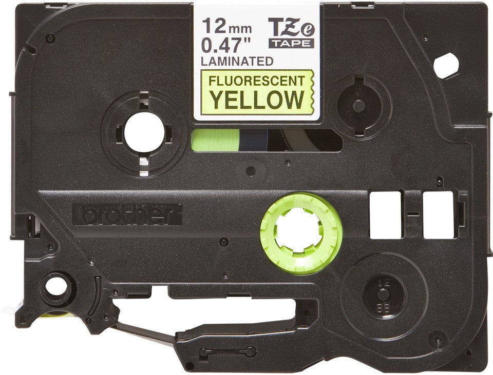 BROTHER P-TOUCH TZE-C31 noir sur neonjaune  12mm