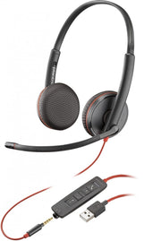 HP Poly Blackwire 3225 Stereo USB-A Headset Avec fil Arceau Bureau/Centre d'appels USB Type-A Noir