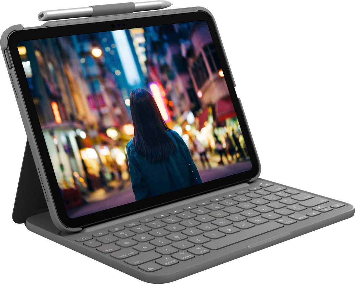 Logitech 920-011429 Slim Folio Clavier pour iPad 10e génération Gris