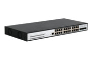 Extralink EX.19737 commutateur réseau Géré Gigabit Ethernet (10/100/1000) Connexion Ethernet, supportant l'alimentation via ce port (PoE) 1U Blanc