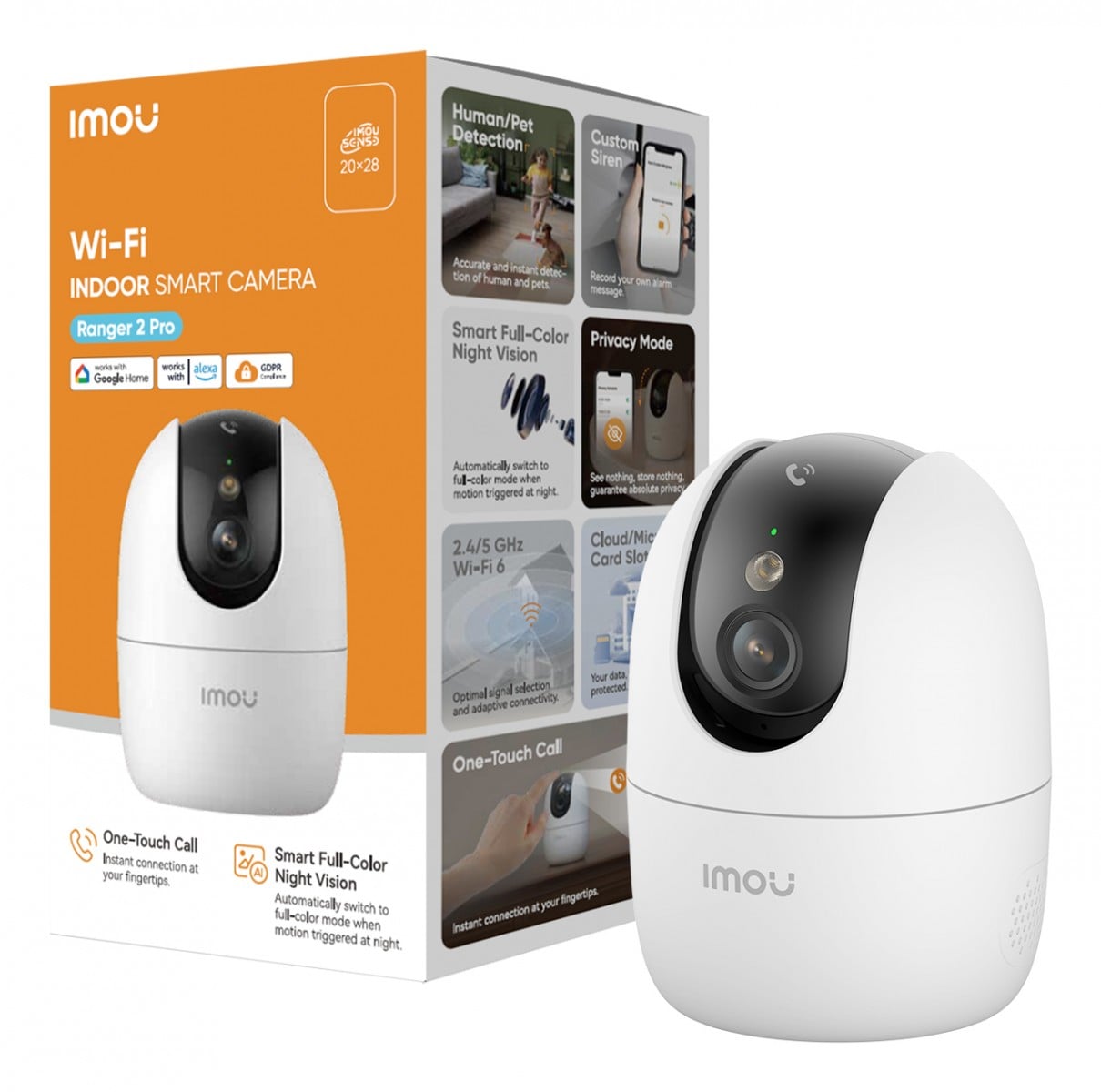 Imou IPC-S2EP-8X0S Ranger 2 Pro caméra IP intérieure 4K 8 MP