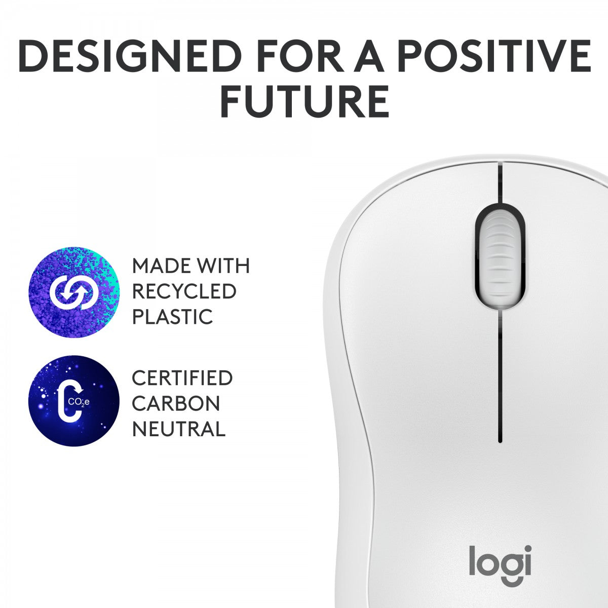 LOGITECH M240 Silent Mouse right and left-handed optical 3 buttons wireless Bluetooth off-white
