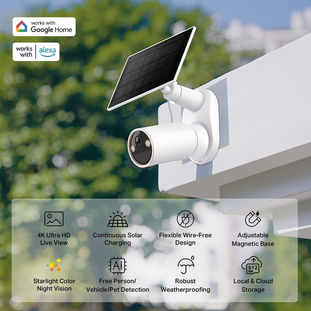 TP-LINK Solar-Powered Security Camera Kit 4K UHD
