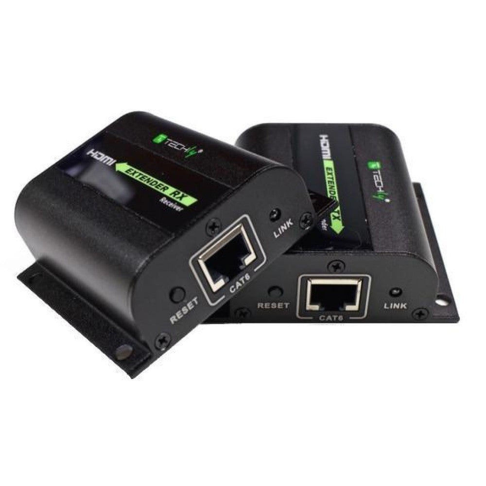 Techly IDATA EXT-E70I Extendeur HDMI 1080p60Hz jusqu'a 60m sur Cat6 avec IR