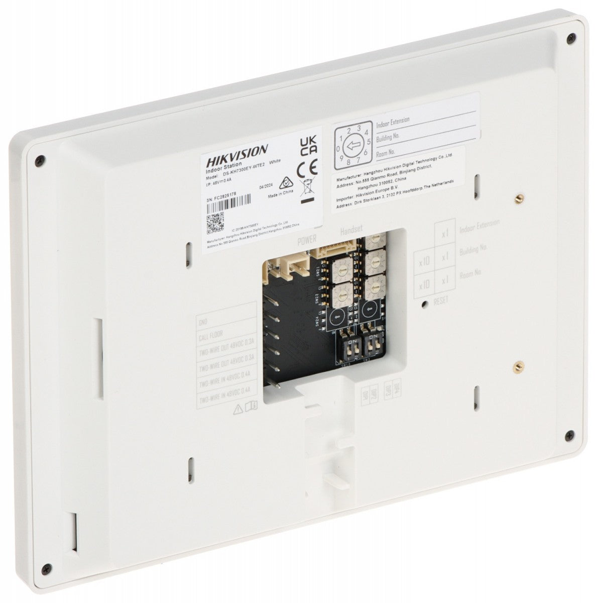 Hikvision DS-KH7300EY-WTE2/Blanc Station intérieure HD 2 fils