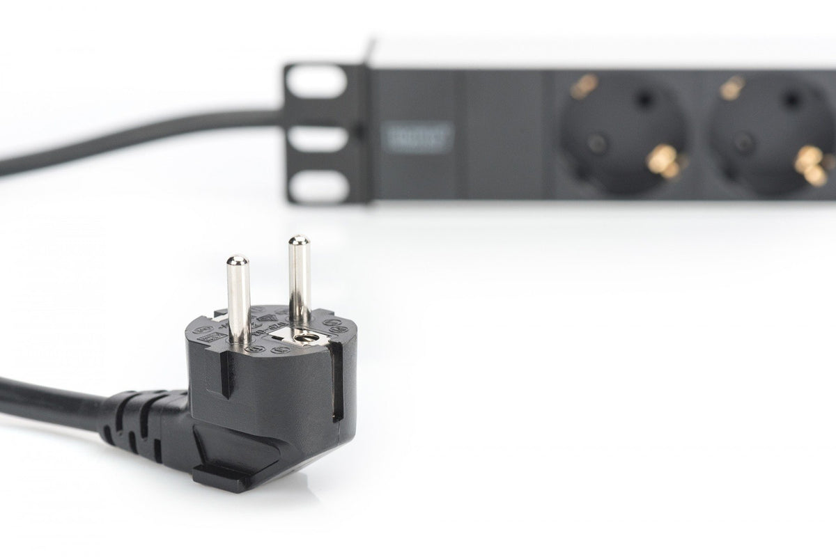 Digitus Bloc multiprise avec profilé en aluminium, prise électrique a contact de protection avec 3 sorties, connecteur a contact de protection pour câ