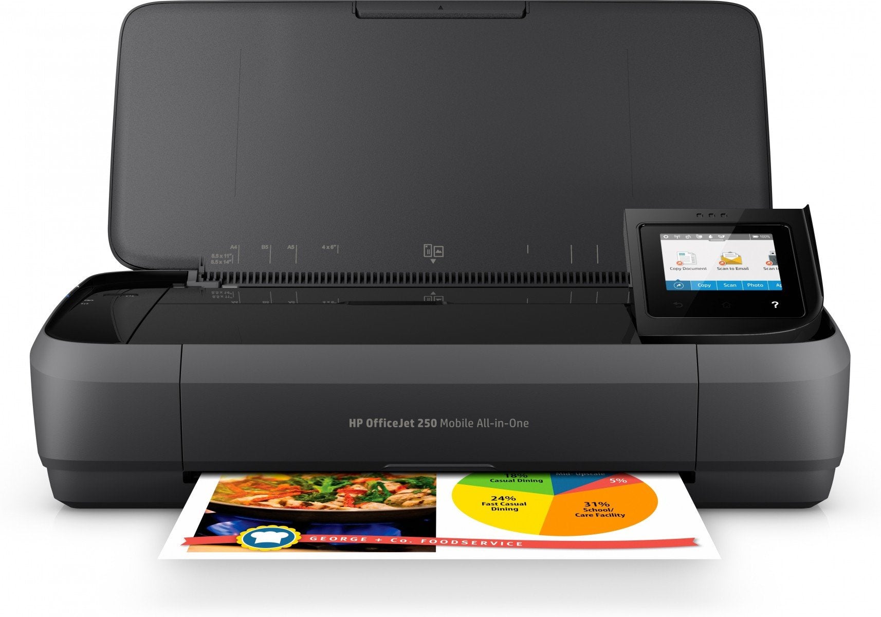 HP Officejet 250 Mobile All-in-One MFP colour inkjet A4 8ppm Copy 10ppm Print 50sheets USB Wi-Fi