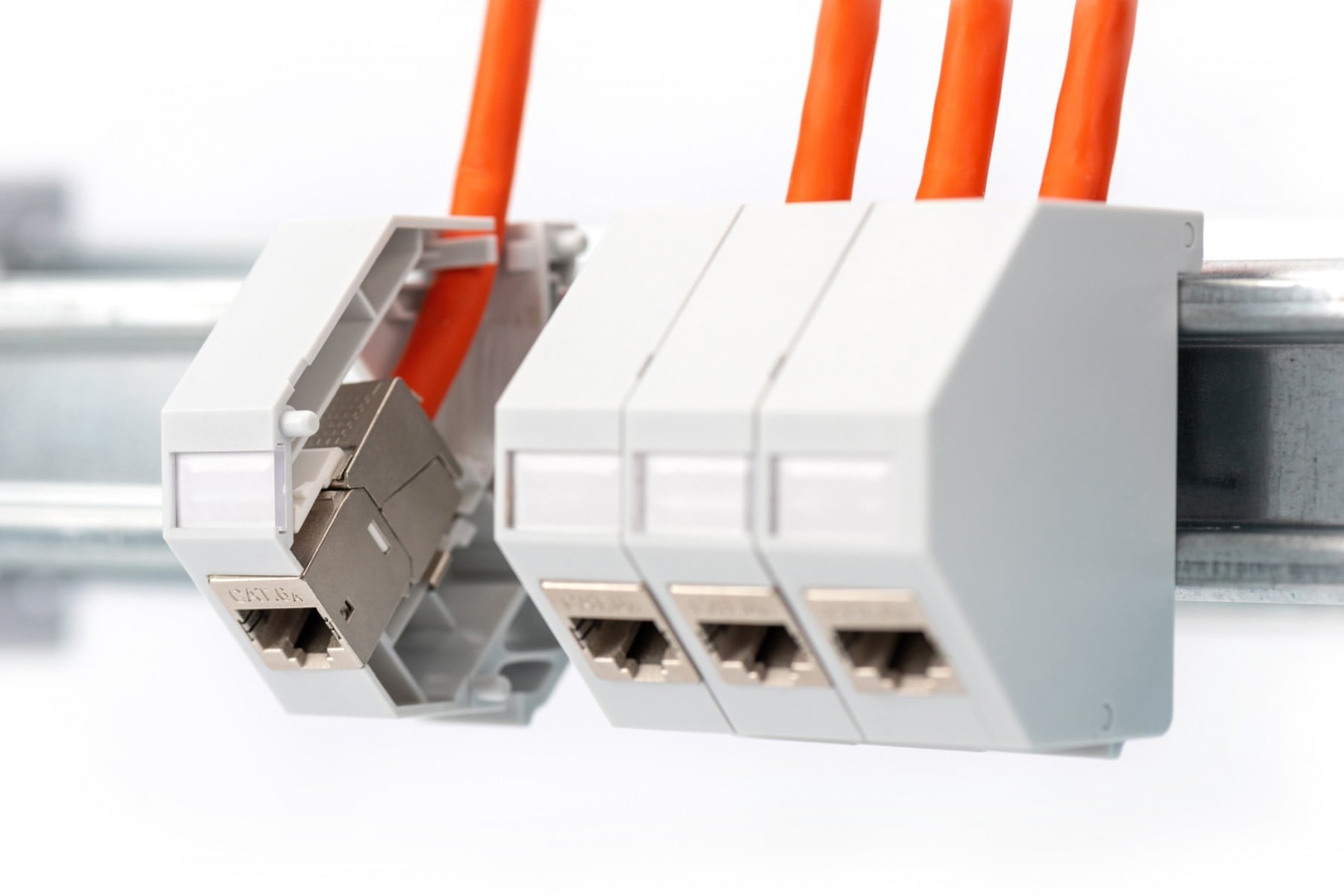 Adaptateur keystone pour rail DIN, boîtier IP20 pour 1x module keystone